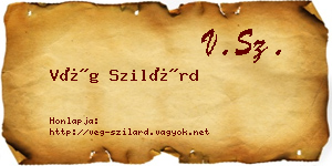 Vég Szilárd névjegykártya